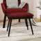 vidaXL - Voetenbank - 45x29,5x35 - cm - stof - en - kunstleer - wijnrood