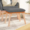 vidaXL - Voetenbank - 45x29,5x35 - cm - stof - en - kunstleer - lichtgrijs