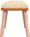 vidaXL - Voetenbank - 45x29,5x35 - cm - stof - en - kunstleer - crèmekleurig