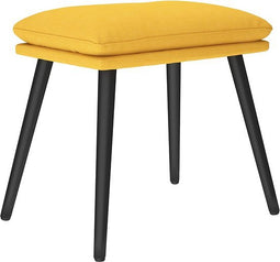 vidaXL - Voetenbank - 45x29,5x35 - cm - stof - mosterdgeel