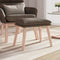 vidaXL - Voetenbank - 45x29,5x35 - cm - stof - taupe