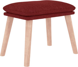 vidaXL - Voetenbank - 45x29,5x35 - cm - stof - wijnrood