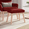 vidaXL - Voetenbank - 45x29,5x35 - cm - stof - wijnrood