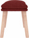 vidaXL - Voetenbank - 45x29,5x35 - cm - stof - wijnrood