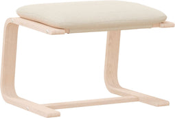 vidaXL - Voetenbank - 51x41x40 - cm - stof - crèmekleurig