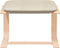 vidaXL - Voetenbank - 51x41x40 - cm - stof - crèmekleurig