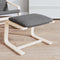 vidaXL - Voetenbank - 51x41x40 - cm - stof - donkergrijs