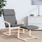 vidaXL - Voetenbank - 51x41x40 - cm - stof - donkergrijs