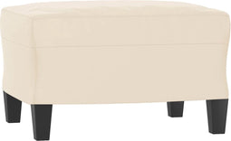 vidaXL - Voetenbank - 60x50x41 - cm - microvezelstof - beige