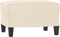 vidaXL - Voetenbank - 60x50x41 - cm - microvezelstof - beige