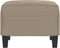 vidaXL - Voetenbank - 60x50x41 - cm - microvezelstof - taupe