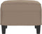 vidaXL - Voetenbank - 60x50x41 - cm - microvezelstof - taupe