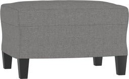 vidaXL - Voetenbank - 60x50x41 - cm - stof - donkergrijs