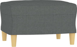 vidaXL - Voetenbank - 60x50x41 - cm - stof - donkergrijs