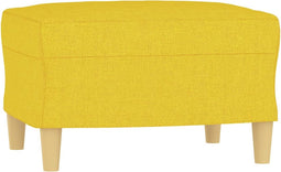 vidaXL - Voetenbank - 60x50x41 - cm - stof - geel