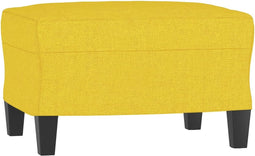 vidaXL - Voetenbank - 60x50x41 - cm - stof - geel