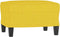 vidaXL - Voetenbank - 60x50x41 - cm - stof - geel
