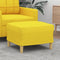 vidaXL - Voetenbank - 60x50x41 - cm - stof - geel