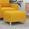 vidaXL - Voetenbank - 60x50x41 - cm - stof - geel