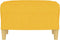 vidaXL - Voetenbank - 60x50x41 - cm - stof - geel