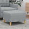 vidaXL - Voetenbank - 60x50x41 - cm - stof - lichtgrijs