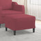 vidaXL - Voetenbank - 60x50x41 - cm - stof - wijnrood