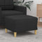 vidaXL - Voetenbank - 60x50x41 - cm - stof - zwart