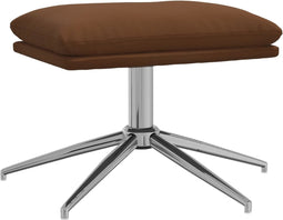 vidaXL - Voetenbank - 60x60x35 - cm - microvezelstof - bruin