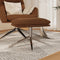 vidaXL - Voetenbank - 60x60x35 - cm - microvezelstof - bruin