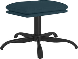 vidaXL - Voetenbank - 60x60x36 - cm - fluweel - blauw