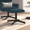 vidaXL - Voetenbank - 60x60x36 - cm - fluweel - blauw