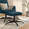 vidaXL - Voetenbank - 60x60x36 - cm - fluweel - blauw