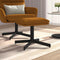 vidaXL - Voetenbank - 60x60x36 - cm - fluweel - bruin