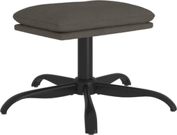 vidaXL - Voetenbank - 60x60x36 - cm - fluweel - donkergrijs