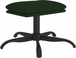 vidaXL - Voetenbank - 60x60x36 - cm - fluweel - donkergroen