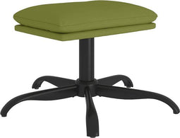 vidaXL - Voetenbank - 60x60x36 - cm - fluweel - lichtgroen