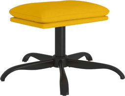 vidaXL - Voetenbank - 60x60x36 - cm - fluweel - mosterdgeel