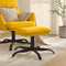 vidaXL - Voetenbank - 60x60x36 - cm - fluweel - mosterdgeel