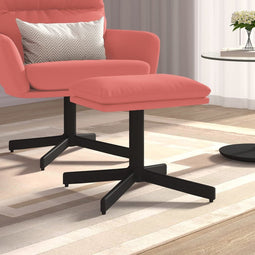 vidaXL - Voetenbank - 60x60x36 - cm - fluweel - roze
