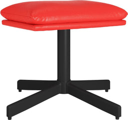 vidaXL - Voetenbank - 60x60x36 - cm - kunstleer - rood
