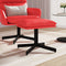 vidaXL - Voetenbank - 60x60x36 - cm - kunstleer - rood