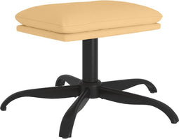 vidaXL - Voetenbank - 60x60x36 - cm - microvezelstof - crèmekleurig