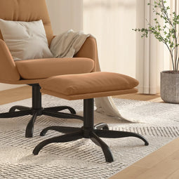 vidaXL - Voetenbank - 60x60x36 - cm - microvezelstof - taupe