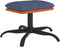 vidaXL - Voetenbank - 60x60x36 - cm - stof - en - kunstleer - blauw
