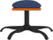 vidaXL - Voetenbank - 60x60x36 - cm - stof - en - kunstleer - blauw