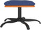 vidaXL - Voetenbank - 60x60x36 - cm - stof - en - kunstleer - blauw