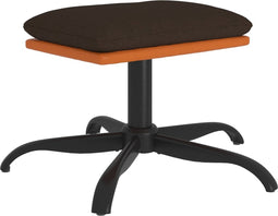 vidaXL - Voetenbank - 60x60x36 - cm - stof - en - kunstleer - bruin