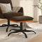 vidaXL - Voetenbank - 60x60x36 - cm - stof - en - kunstleer - bruin