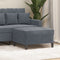 vidaXL - Voetenbank - 70x55x41 - cm - fluweel - donkergrijs