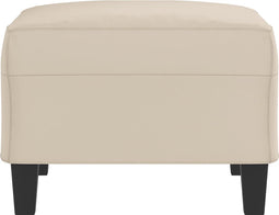 vidaXL - Voetenbank - 70x55x41 - cm - microvezelstof - crèmekleurig